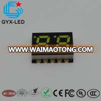 Warm white color 0.28 inch dual digit surface mount LED display